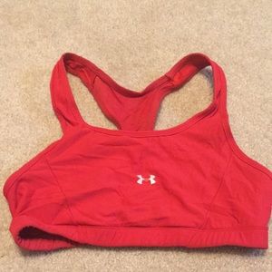 Red sports bra